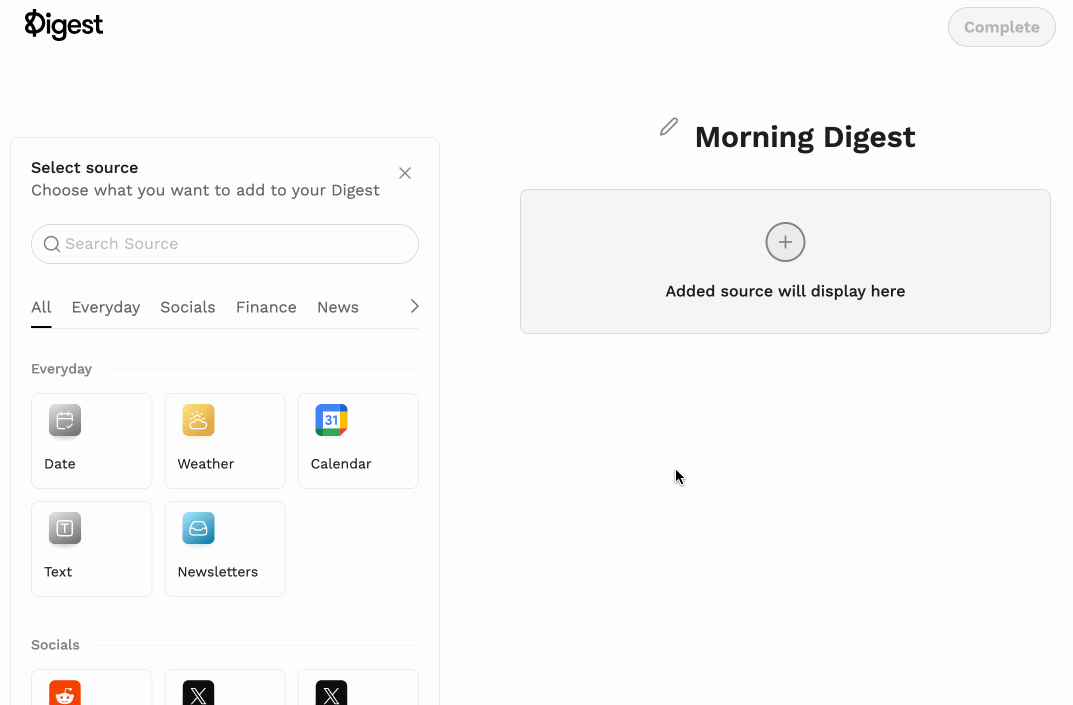 Google Calendar Source